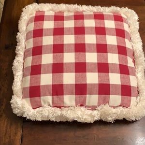 Buffalo plaid decorative pillow 16x16”